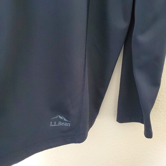 L.L.Bean Shirt Polyester 1/4 Quarter Zip Pullover Long Sleeve Men 3XL Blue Valin - Picture 4 of 14